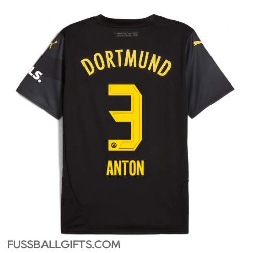 Borussia Dortmund Waldemar Anton #3 Fußballbekleidung Auswärtstrikot 2024-25 Kurzarm